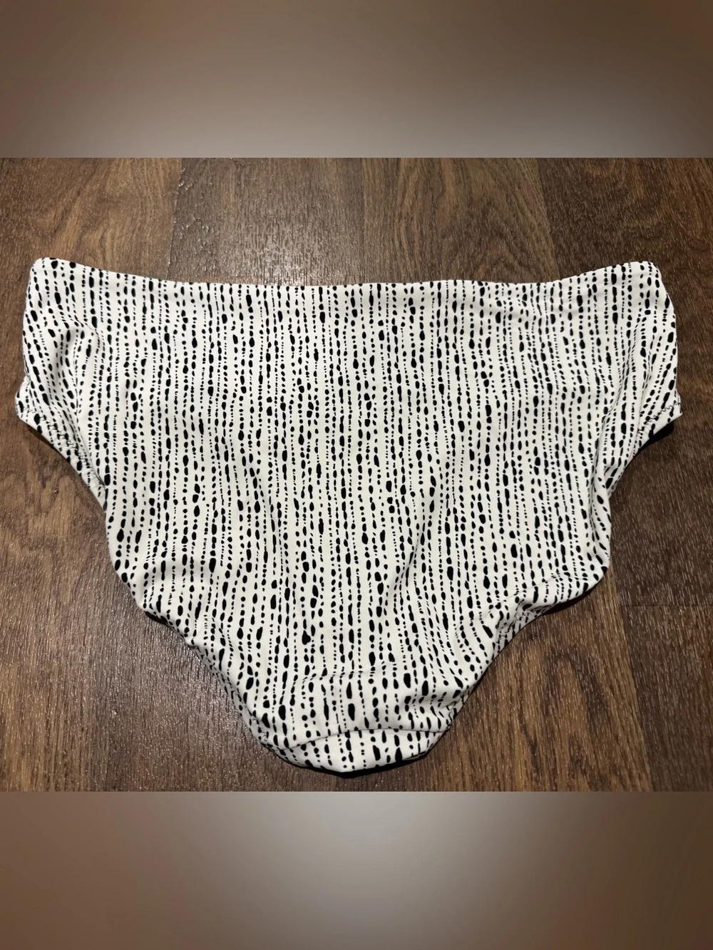 Athleta Clean Full Printed Bikini Bottom, Rice Pearls Sea Salt SIZE Large